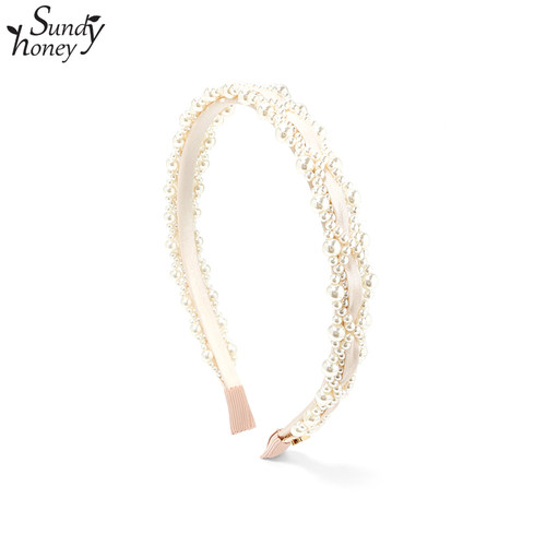 Sundyhoney发箍新潮珍珠酷闪
