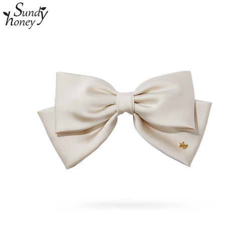 SundyHoney双层蝴蝶结法式发夹女2024年网红潮新款发饰头饰发卡
