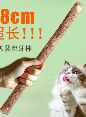 超长48cm长杆木天蓼磨牙棒自嗨解闷磨牙逗猫棒玩具猫薄荷猫咪零食