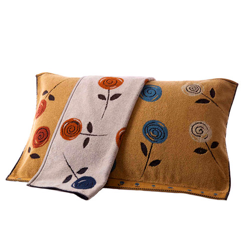 金号正品加大枕巾纯棉枕头巾