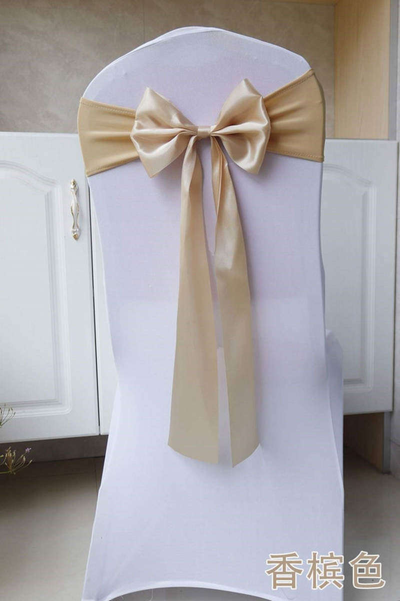 免系装饰花蝴蝶结装饰宴会椅背丝带飘带椅子直接弹力婚庆套