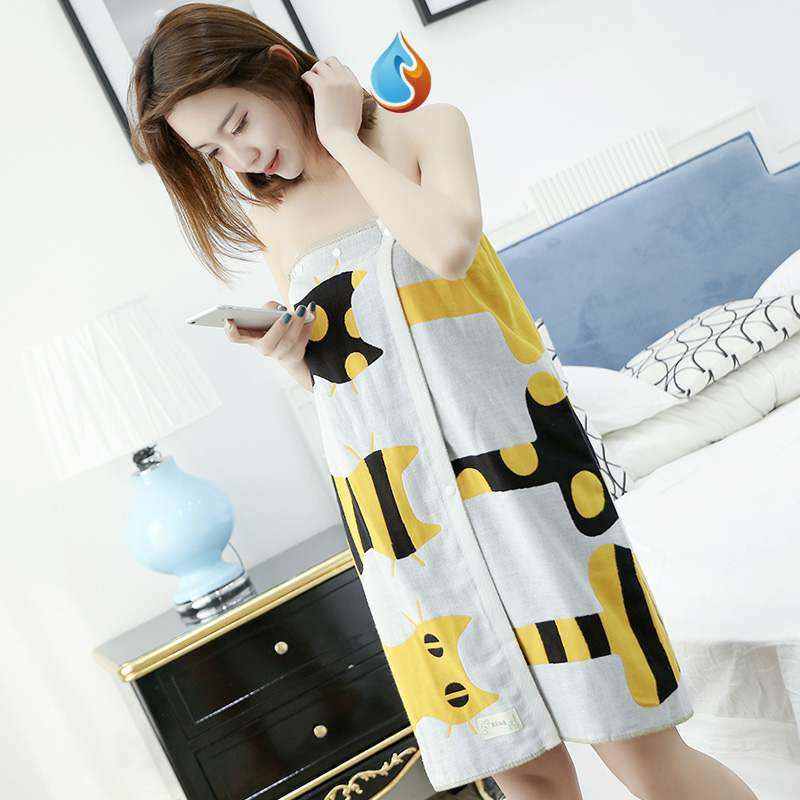 裕巾女韩版浴裙浴巾女可爱版少女方便擦拭抹胸女生休闲家居欧洁蔓