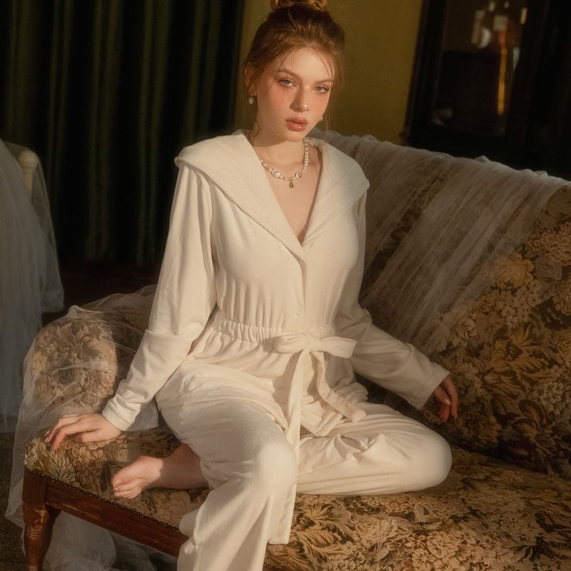 秋冬海岛绒保暖套装家居服