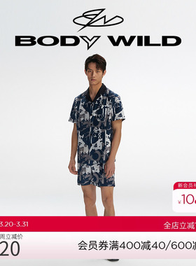 BODYWILD限定系列开襟翻领短袖短裤家居睡衣ZBN43DC1A