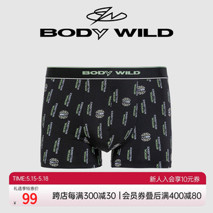 印花四角裤 BODYWILD宝迪男士 数码 男士 内衣中腰平角裤 ZBN23ZX1