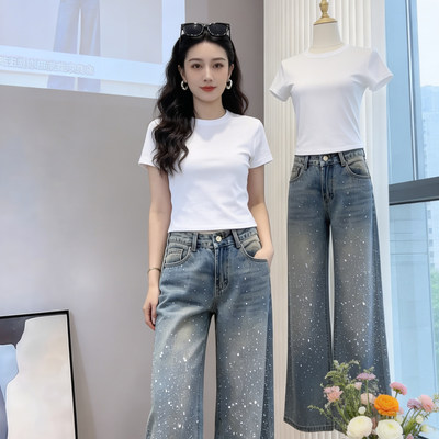 欧货白色正肩短袖t恤女2026夏季新款短款高腰辣妹性感小衫上衣ins