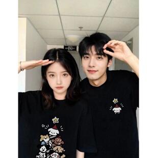 设计感小众夏季 特别超火 纯棉短袖 t恤2026新款 穿搭上衣潮 情侣装