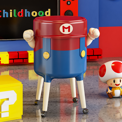 马里可爱高脚厨房垃圾桶