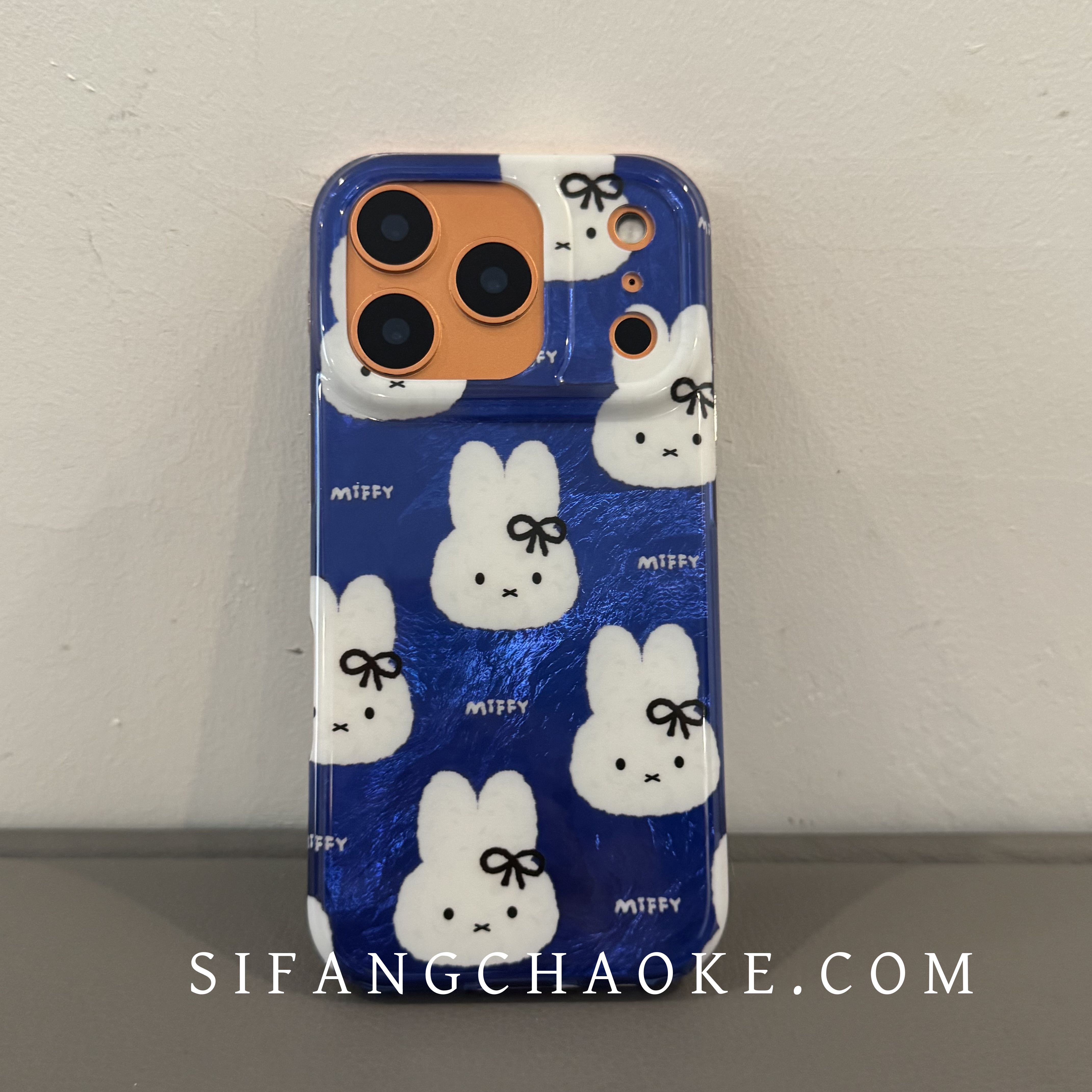 蓝色蝴蝶结卡通秋冬适用iPhone17ProMax手机壳15pro套16PM壳简约13/14Pro