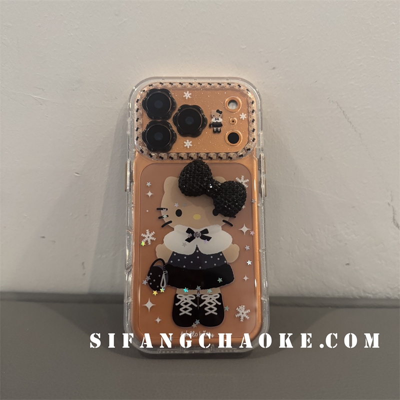 透色五角星卡通蝴蝶结立体适用iPhone17Promax手机壳15/14/16PM套简约14Pro壳简约