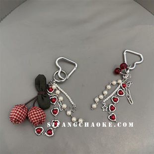 手机壳装 系 饰钥匙扣书包挂件 niu 尼龙挂件樱桃大小创意新年款