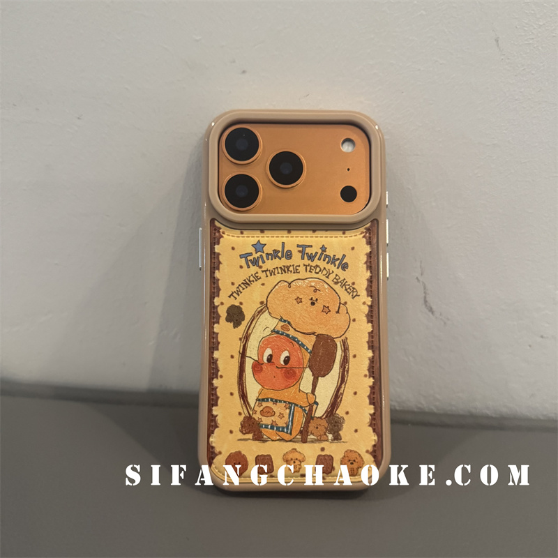 复古黄色小人卡通秋冬适用iPhone17ProMax手机壳15/14/16Pro套14PM壳简约