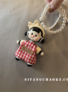 原创劈叉多妹比基尼牛仔粉色女孩车钥匙扣书包包包挂件包包挂链