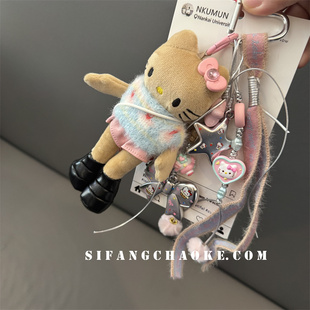 秋冬卡通爆米花创意包包挂件书包挂件耳机套挂绳百搭