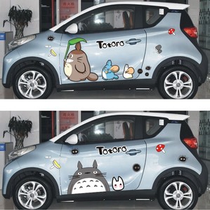 卡通龙猫smart芝麻知豆汽车贴纸