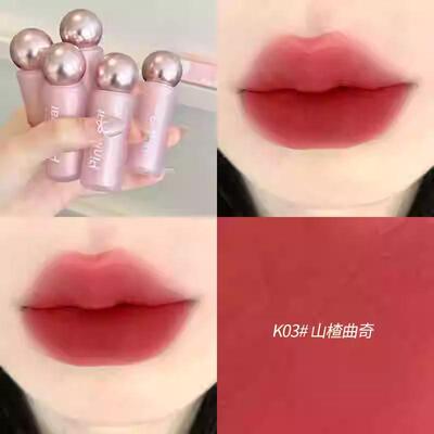 pinkbear皮可熊贴贴唇泥K03唇釉K09不易沾杯裸色口红新品皮克熊