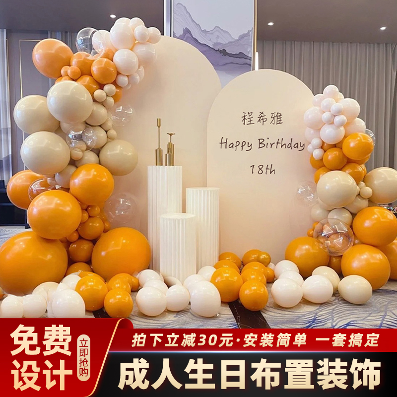18岁成人礼布置生日派对材料包