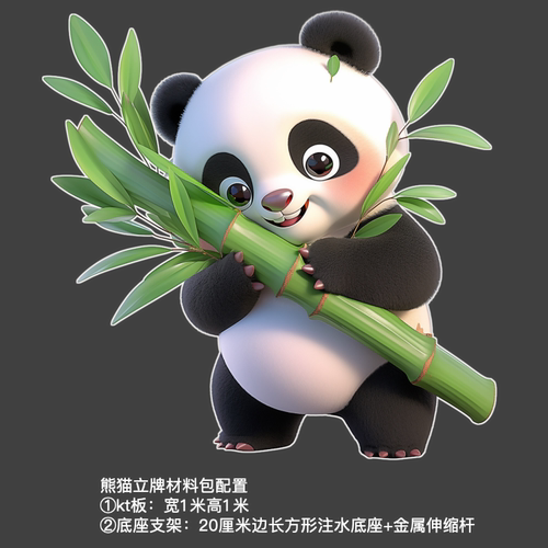 熊猫形象立牌kt板制作232款实体工厂当天发货全国包邮CL0560
