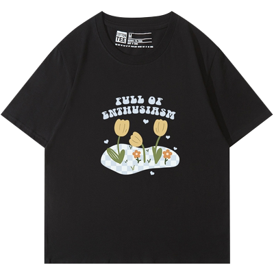 正肩t恤女短袖ins潮宽松纯棉半袖