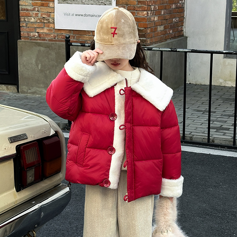 女童羽绒棉服儿童本命年冬装年服