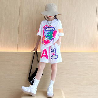 女童夏套装2025新款夏装儿童短袖短裤夏季运动衣服巨好看大童薄款