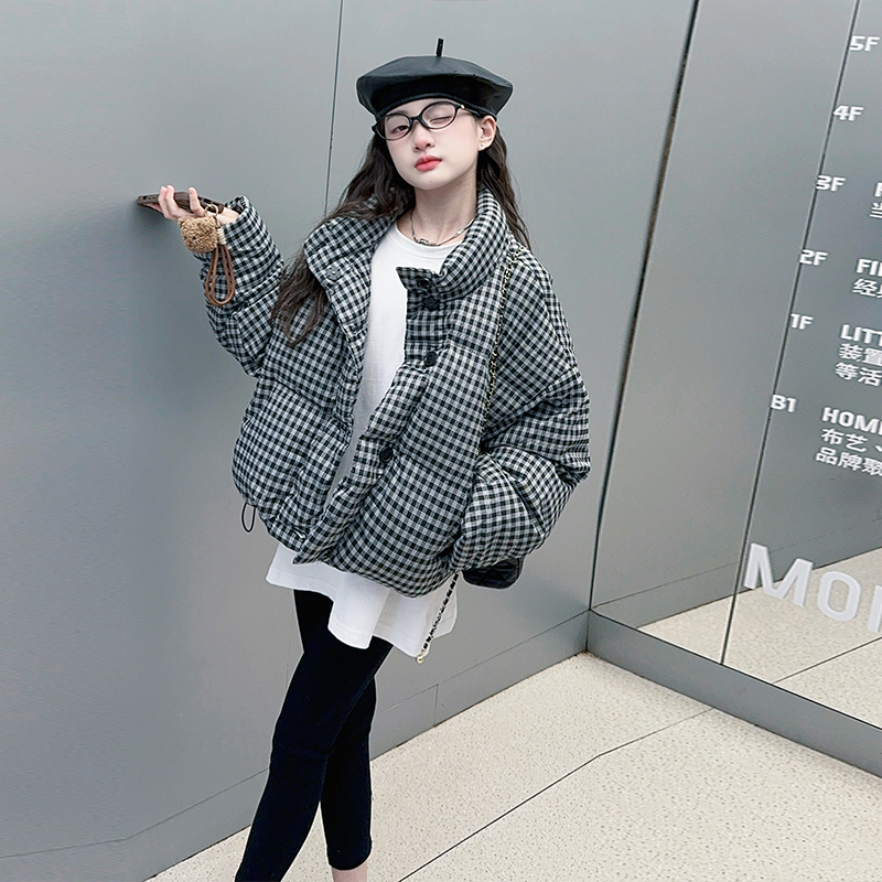 女童棉服冬季儿童短款羽绒棉袄