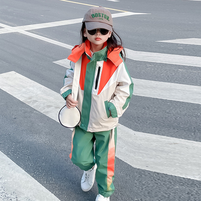 半咖冲锋衣三合一可拆卸外套女童