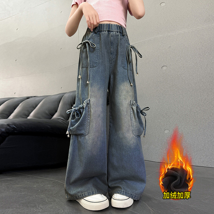 女童牛仔裤秋装儿童爵士街舞裤子