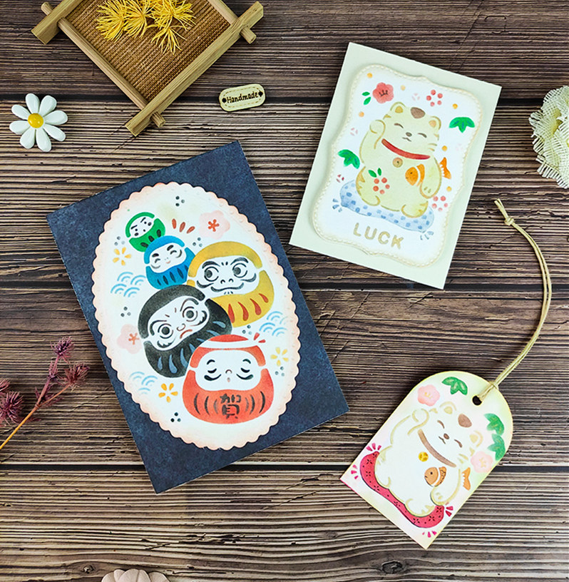 PAPUS 오리지널 마스킹 보드 중공 보드 잉크 머드 채색 템플릿 손 계정 핸드메이드 후지산 꽃 동물 문자