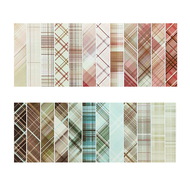 1023大牌mb手账素材纸本背景纸拼贴机关手工纸diy 基础格纹格子呢