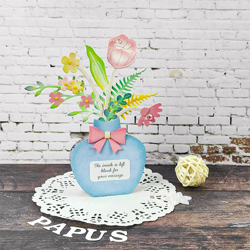 PAPUS原创刀模 美丽小花瓶草莓花桂花樱花向日葵郁金香铃兰花叶子