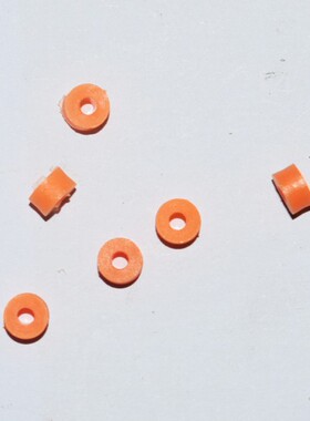 2*5*3mm橙色软轴套2mm内径紧配 车轴限位套 玩具配件 垫圈