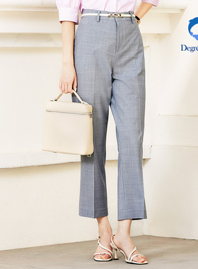 Degre Zero零度女士羊毛西裤针织高弹休闲长裤通勤百搭修身裤子