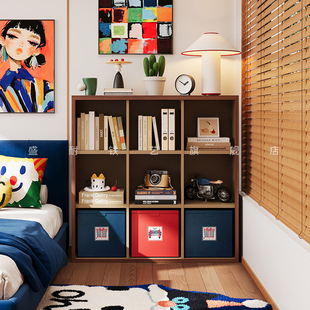 中古包豪斯钢制床头格子柜书柜置物架儿童绘本架卧室铁艺家用书架