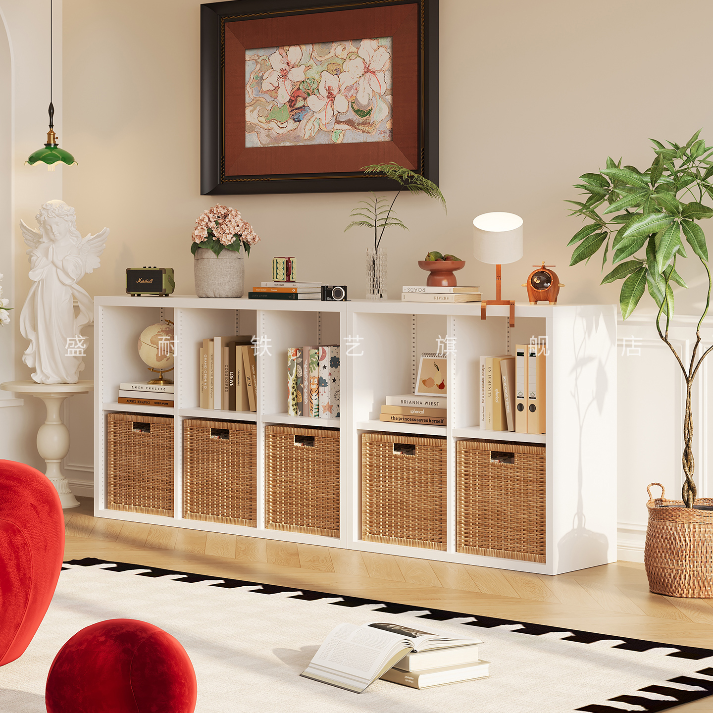 钢制环保无甲醛幼儿园格子柜儿童学生房间组合铁艺落地书架储物柜