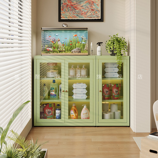 钢制户外防水防晒阳台储物柜家用小柜子大容量收纳置物矮柜飘窗柜