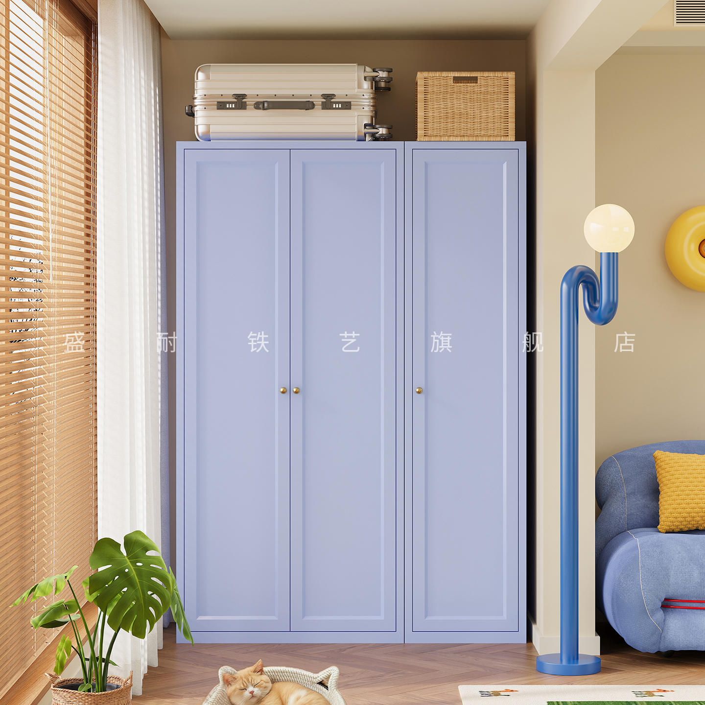 1.8米高350深家用阳台储物柜防水