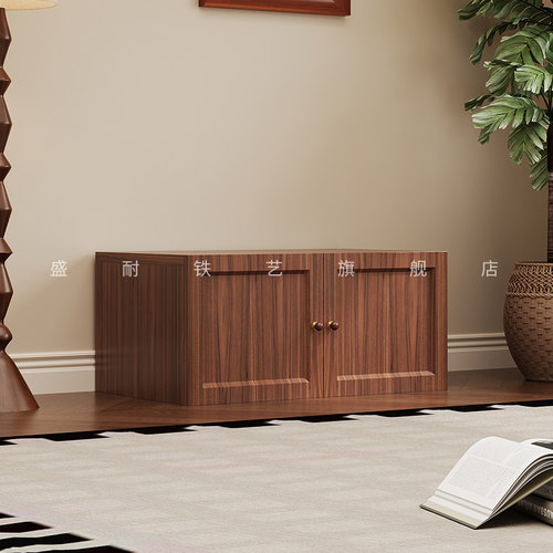 新款包豪斯中古风衣柜顶柜小矮柜