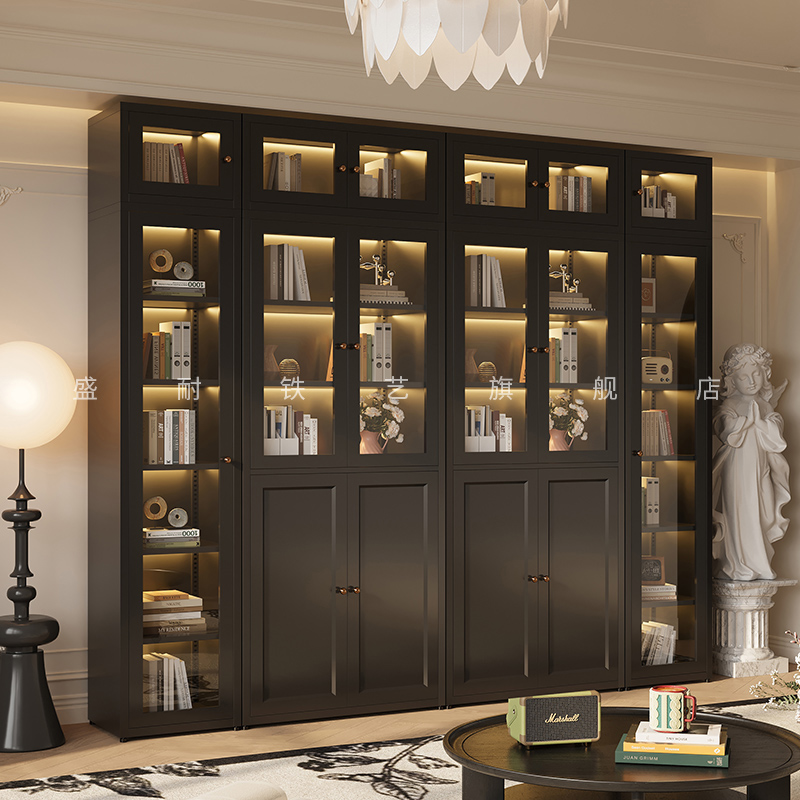 法式复古风组合书柜客厅书架