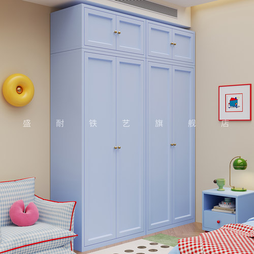 新款儿童钢制衣柜家用卧室收纳柜