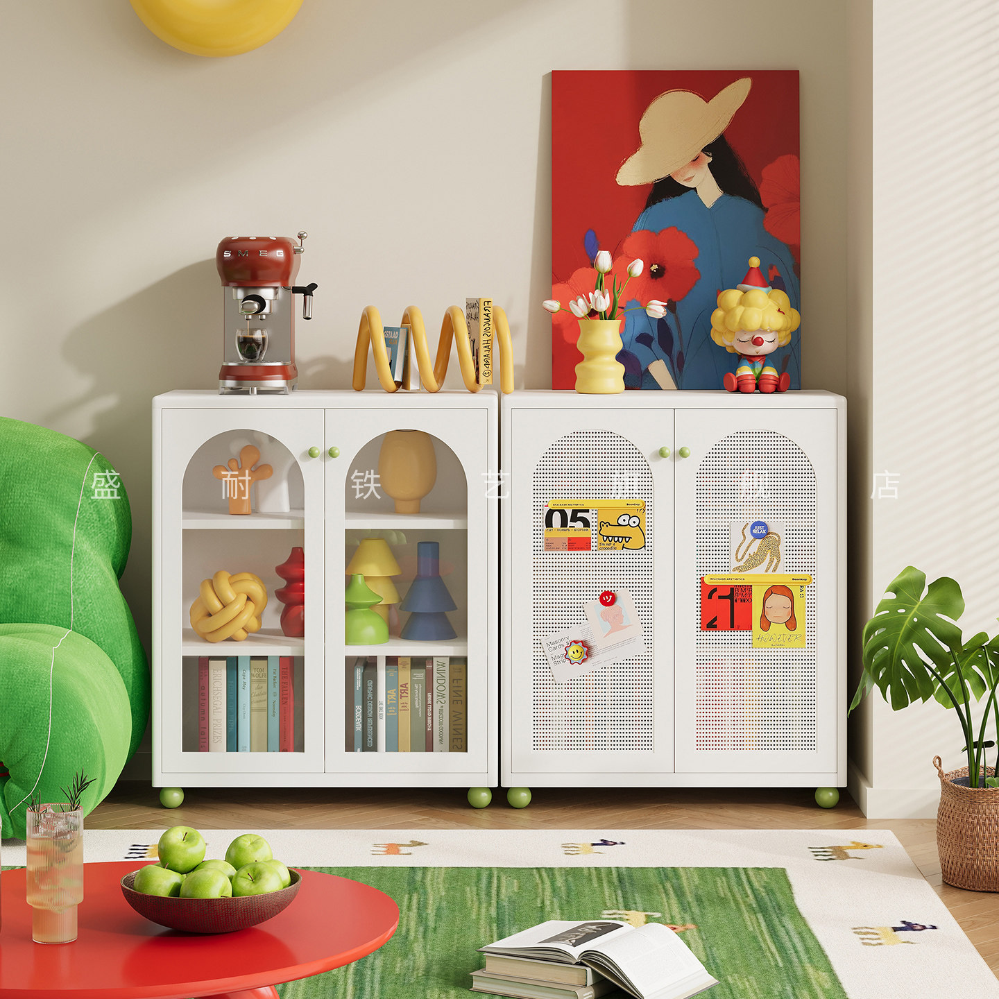 2026年新款金属书架落地家用客厅电视柜墙角铁艺收纳储物柜置物架