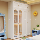 法式 金属衣柜家用小户型成品铁艺置物柜铁皮柜儿童卧室收纳储物柜