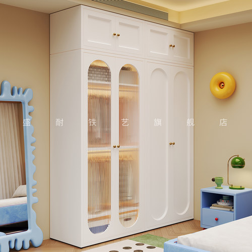 无甲醛金属衣柜家用小户型铁皮柜