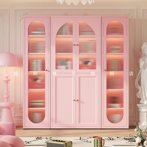 盛耐法式奶油风书柜自由组合书架