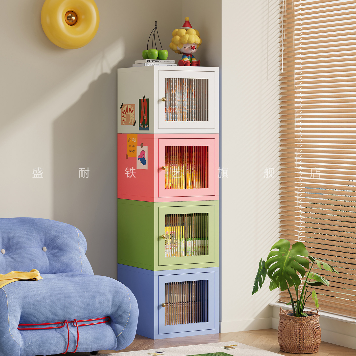 盛耐北欧风飘窗柜钢制收纳储物柜阳台小柜子简约书柜书架置物柜,住宅家具,飘窗柜,淘宝优惠券,粉丝福利购,淘宝优惠卷