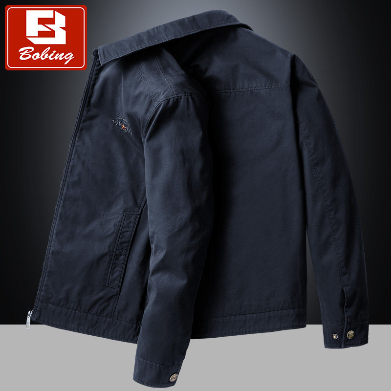 工装夹克男翻领休闲百搭短款外套中年男士春秋季纯棉休闲上衣茄克,男装,夹克,淘宝优惠券,粉丝福利购,淘宝优惠卷