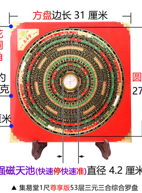 集易堂罗盘天池灵敏一尺综合盘