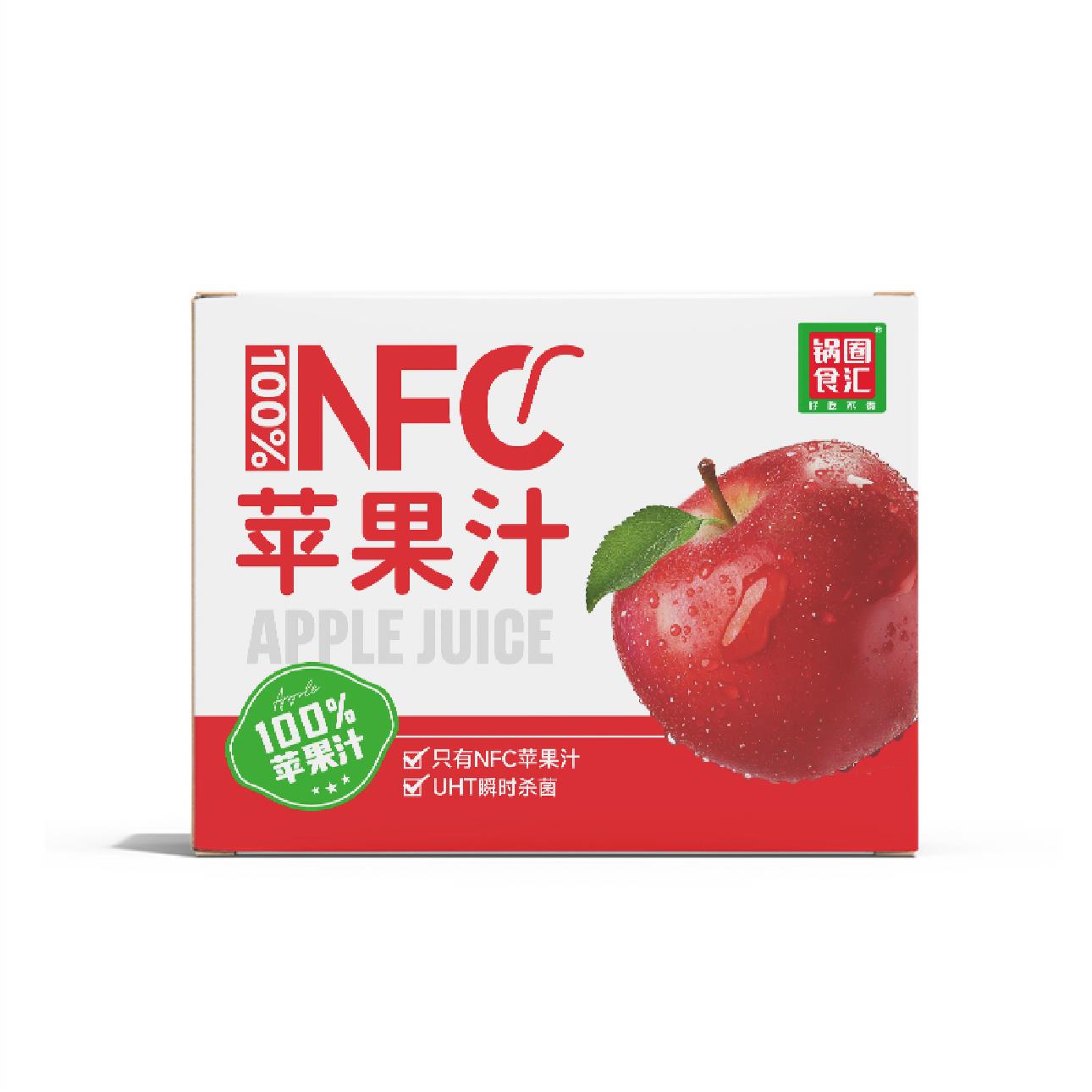 锅圈食汇100%NFC苹果汁橙汁1L装