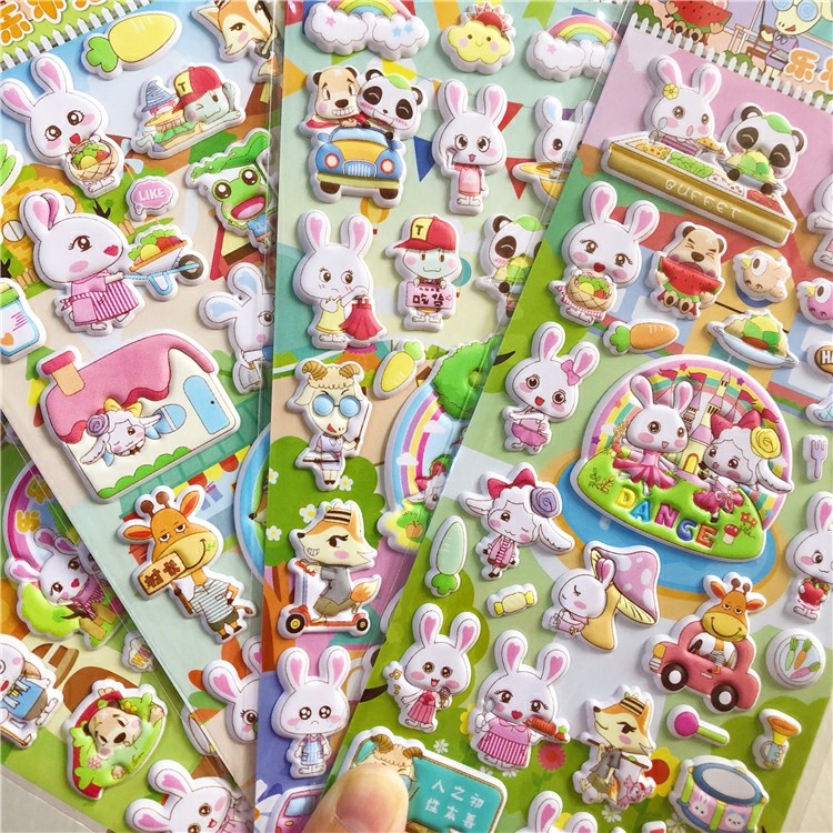 乐乐兔海绵贴3d立体小兔子小白兔贴画幼儿园早教益智奖励贴纸玩。|ruв категории игрушка/коляска/головоломка/блоки/модель, ЕЭК/интеллектуальные игрушки, наклейка - от Buy2taobao.com для оказания профессиональной услуги покупки агента Taobao