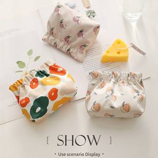 [弹片印花收纳包钥匙口红迷你小包便携随身旅行收纳袋零钱包化妆包]